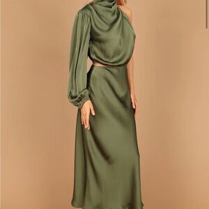 Petal & Pup Amelie One Shoulder Midi Dress